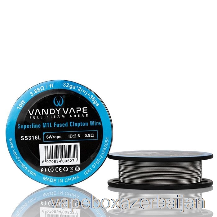 E-Juice Vape Vandy Vape Superfine MTL Wire SPOOLS - 10 Feet 3.88ohm SS Fused Clapton Wire